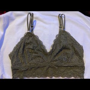 Aerie Green Lace Bralette